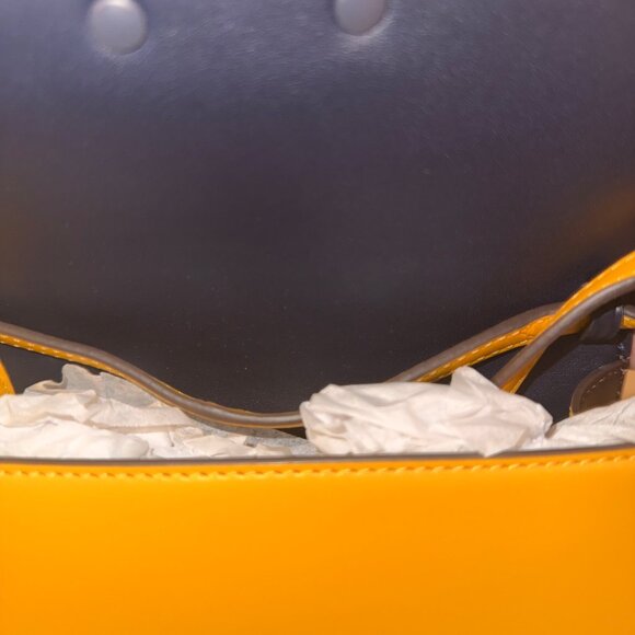 Tory Burch Bon Bon Color Block Mini Top Handle Bag- Yellow - Picture 6 of 8